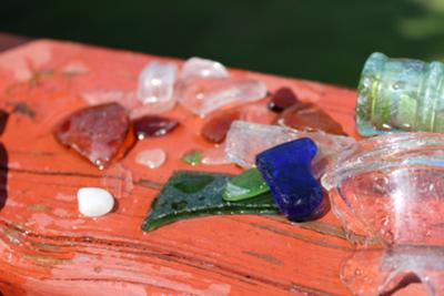 This is the sea glass we found!