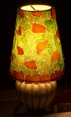 Lamp Shades Seattle on Resources Tweet Mosaic Sea Glass Lamp Shade By Ole Seattle