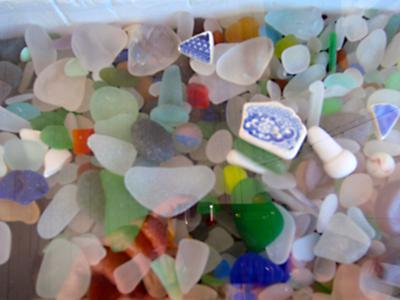 Sea glass at Souris East Lighthouse, in PEI