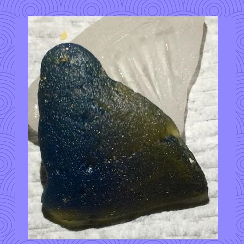 Bluish glaze sea glass from Massachussetts beach
