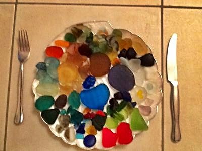Dinner is served - my favorite sea glass - WINNER!