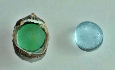 1. Old Marble and Light Blue Glass Droplet