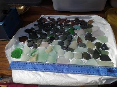 This was some of my first sea glass finds in Tasmania