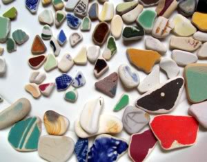 Colorful Pottery Shards - Mixed Locations