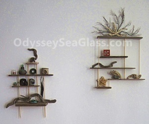 DIY Driftwood Display Shelves