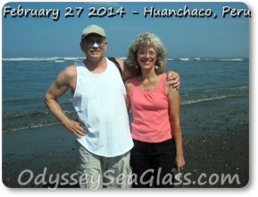 David and Lin Huanchaco Peru for sea glass 2014