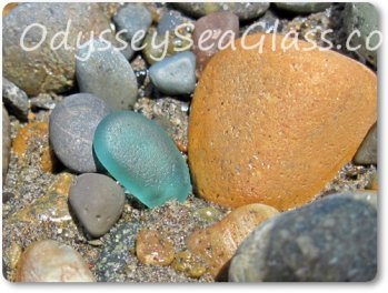 Big Aqua sea glass beach