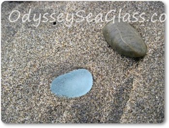 Big pale blue sea glass