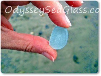 Big pale blue sea glass