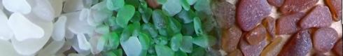 Common sea glass colors white green brown