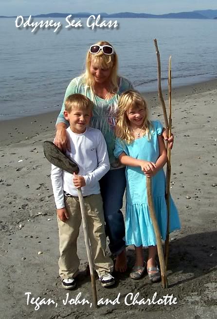 Beach Summer on Whidbey Island family collecting sea glass
