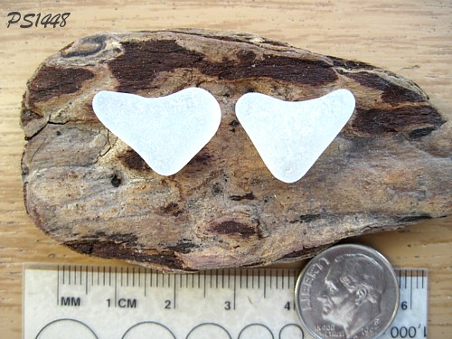 White Sea Glass Earring Sets