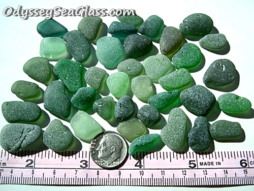 "Dabberlocks" Green Sea Glass