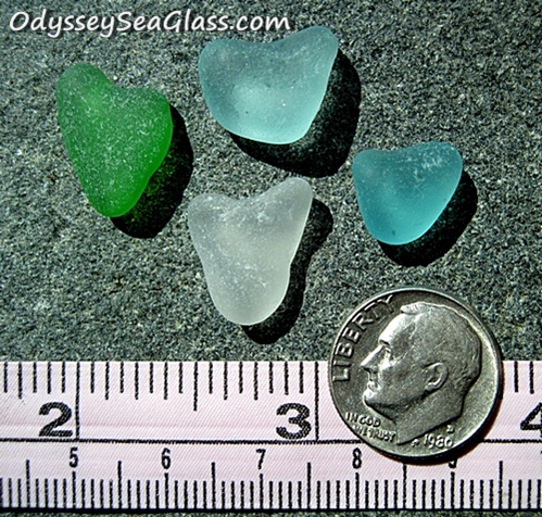 Mixed Hearts Sea Glass