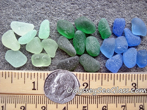 "Glow Worm" Mixed Color Sea Glass