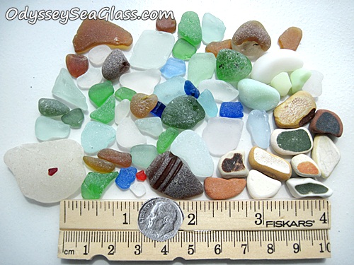 mixed colors craft sea glass