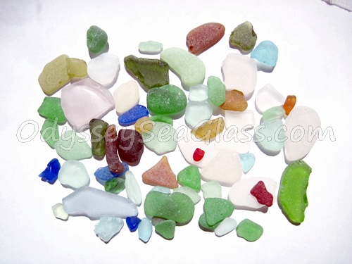 mixed colors craft sea glass
