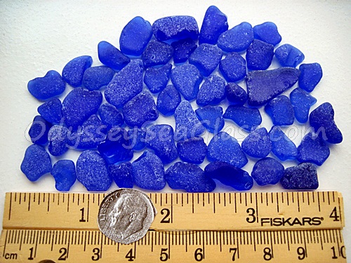 Cobalt cornflower blue craft sea glass