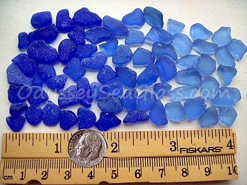 Cobalt cornflower blue craft sea glass