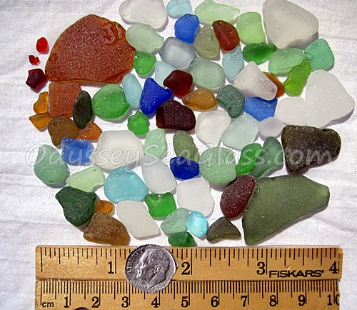 40 Sea Glass Smalls Genuine Sea Glass Gems for Crafting Mixed Colours 