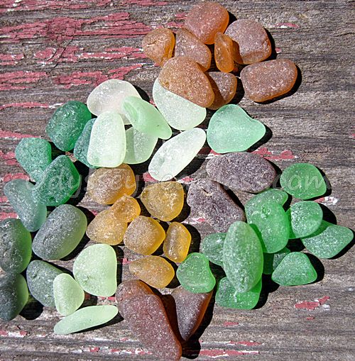 "Lazy Sunrise" Mixed Color Sea Glass