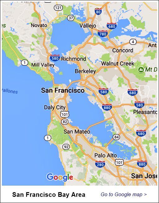 San Francisco Bay Area Map