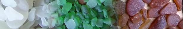 Common sea glass colors white green brown