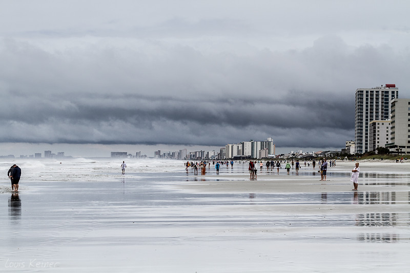 The beach at Cherry Grove Pier in North Myrtle Beach