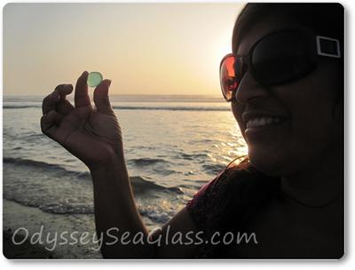 Vanesa's first day of beach glass collecting