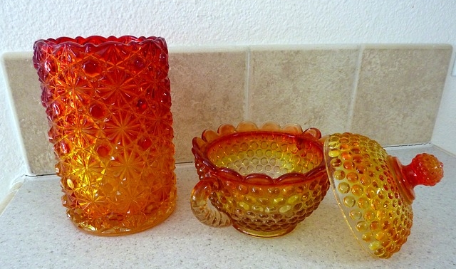 An example of the type of orange ornamental ware produced in years gone by.