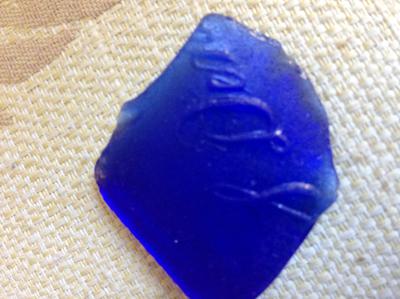Cobalt blue beach glass found in Stone Harbor NJ