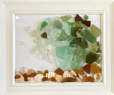 Wave Created using sea glass