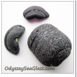 Black or Purple Beach Glass