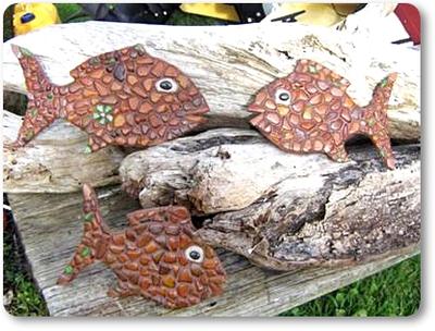 Sea Glass Fish Mosaics