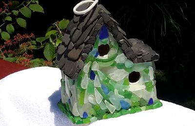 Sea Glass Birdhouse 