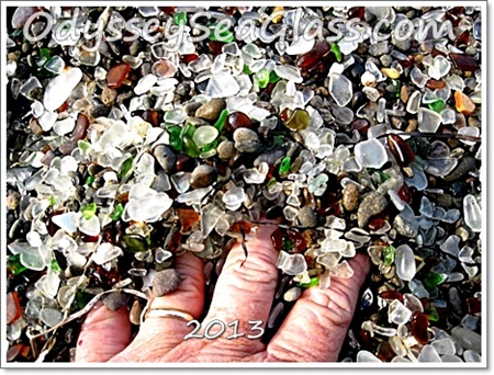 Famous Glass Beach at Fort Bragg, California