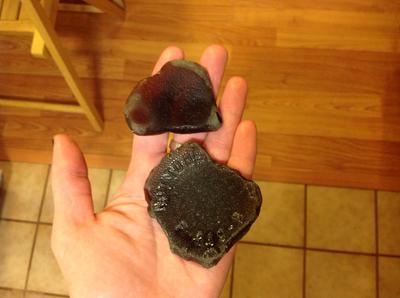 Two thick large pieces found on the Oahu shore line