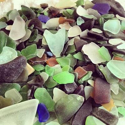 Five pounds of sea glass - Governor's Beach, Grand Turk