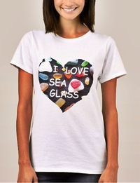 I Love Sea Glass Women's Tee Shirt