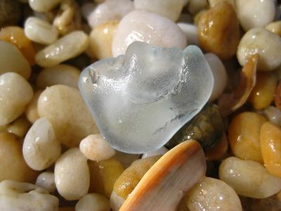 Interesting Shape of Pale Blue Beach Glass