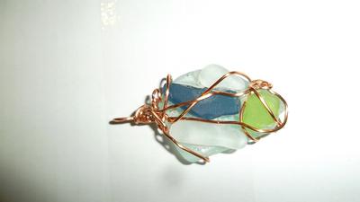  pendant with a rare blue glass
