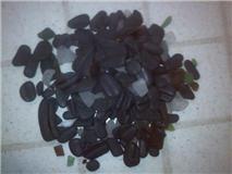 LOTS of black sea glass