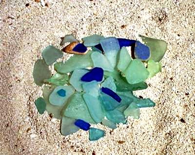 Blues are my favorite sea glass colors!