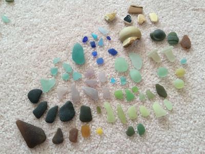 Example of various colors, as well as a couple marbles and bottle stoppers