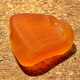 Orange Sea Glass Link