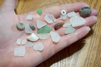 Collecting Beach Glass in Southwest Michigan