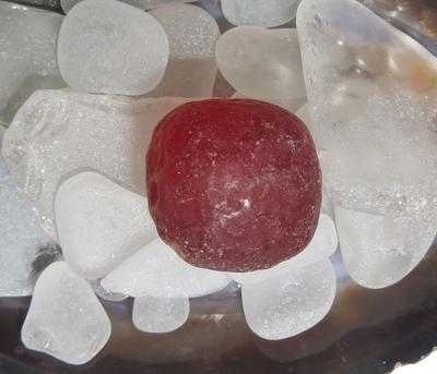 Red Sea Glass Cube
