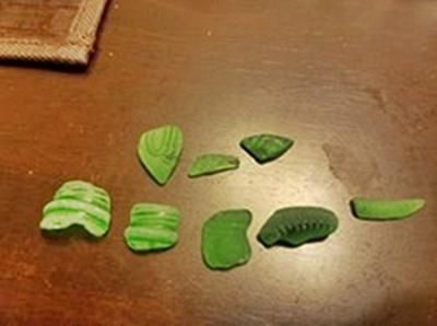 Some of the more interesting beach glass pieces