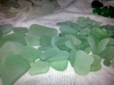 <3 Sea Foam Green Sea Glass 