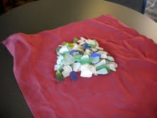 Sea glass from the beach in Cayucos
